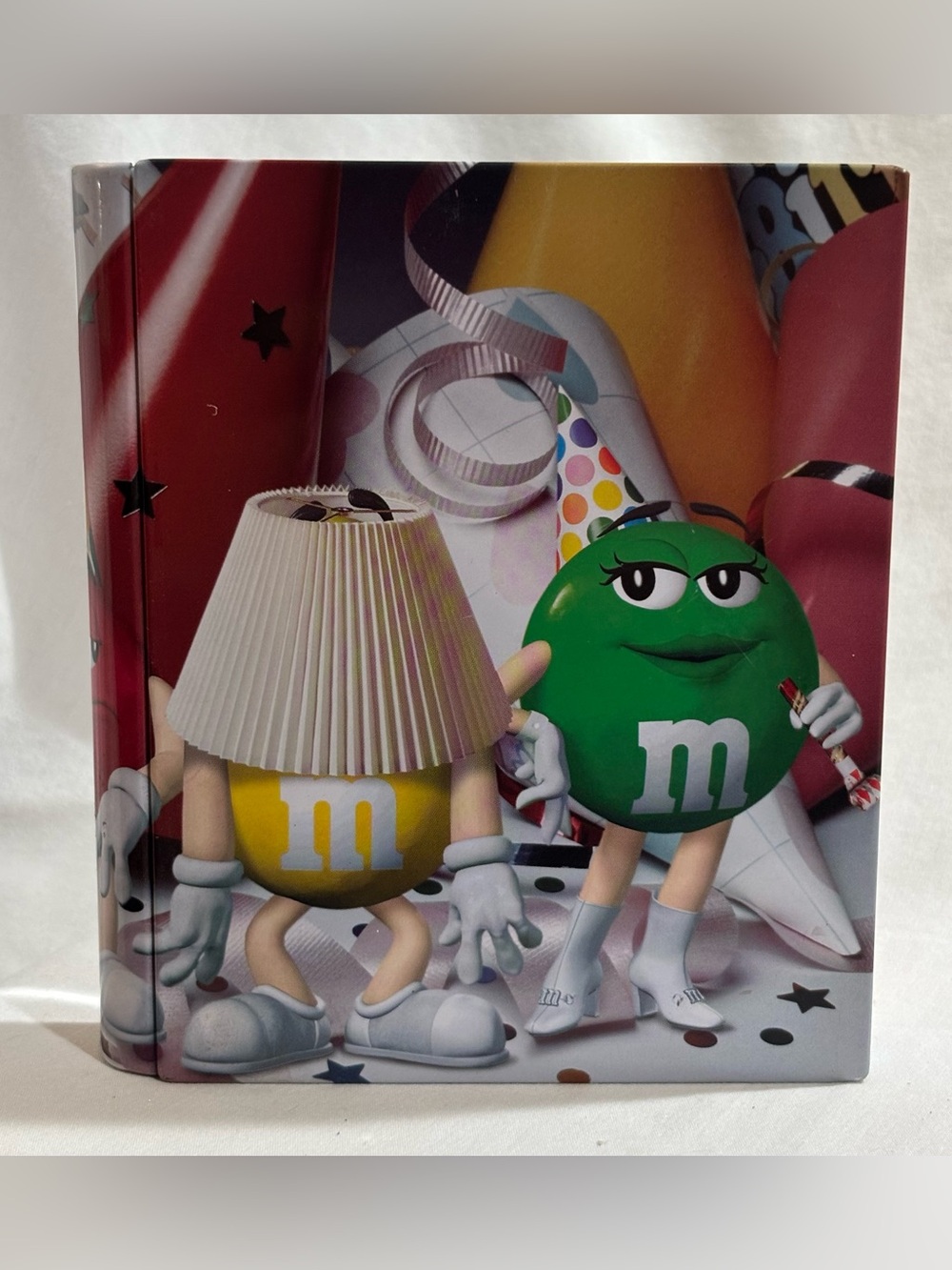M&M Candy Vintage Book Tin Box Storage Container ~ Birthday Party Theme
